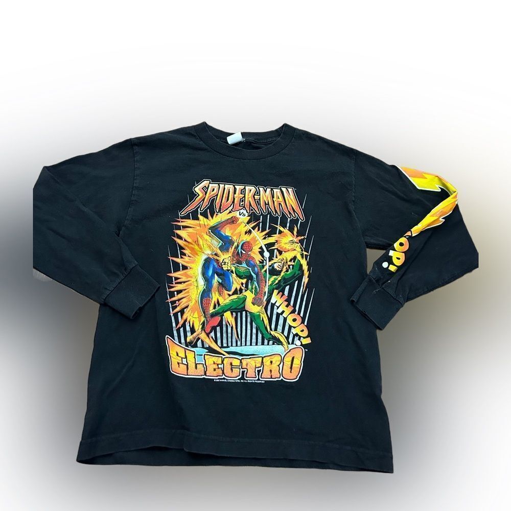 Vintage Mad Engine Spider-ManāElectro Boys Long Sleeve Tshirt